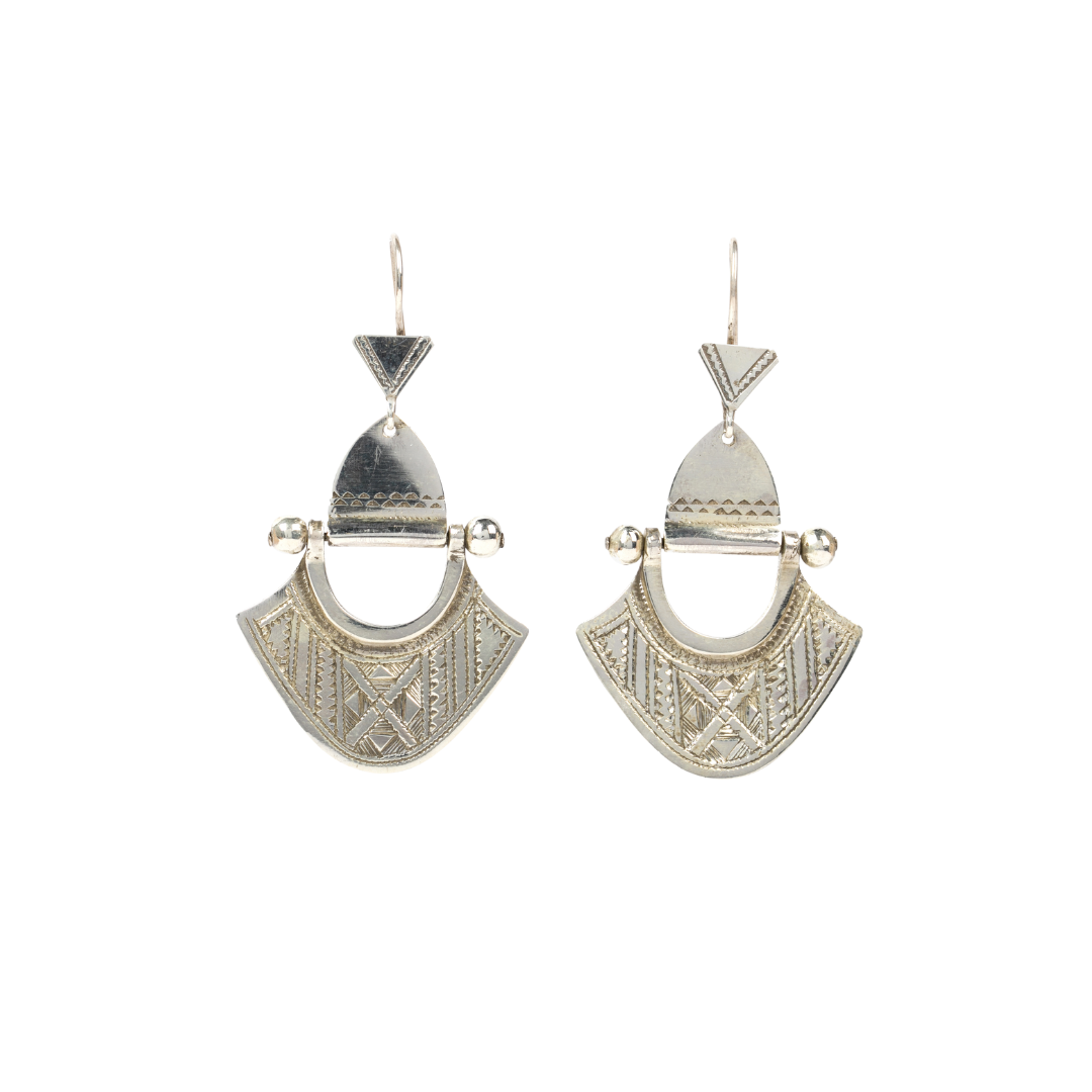 Etched Sicle Earrings