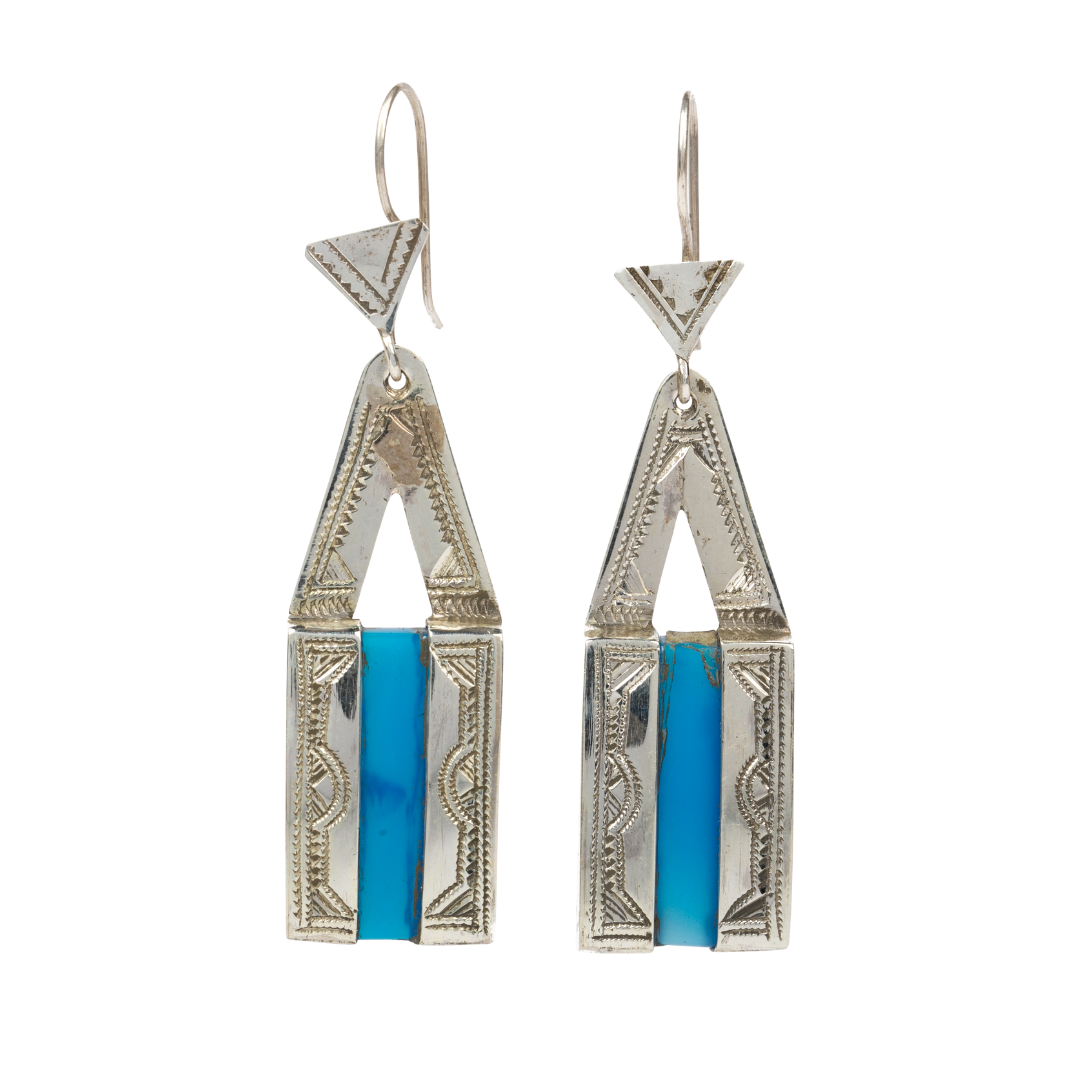 Rectangle Etched Earrings